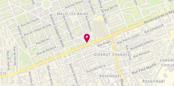 Plan de ANQUEZ Ophélie, 148 Avenue Adolphe Geeraert, 59240 Dunkerque
